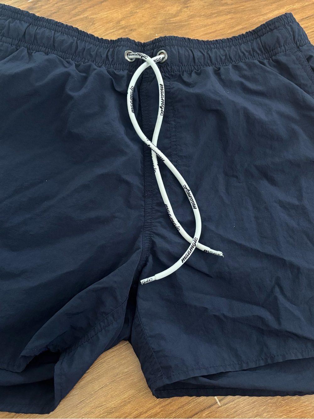 MaaMgic Navy Blue drawstring Swim Trunks Men’s Medium